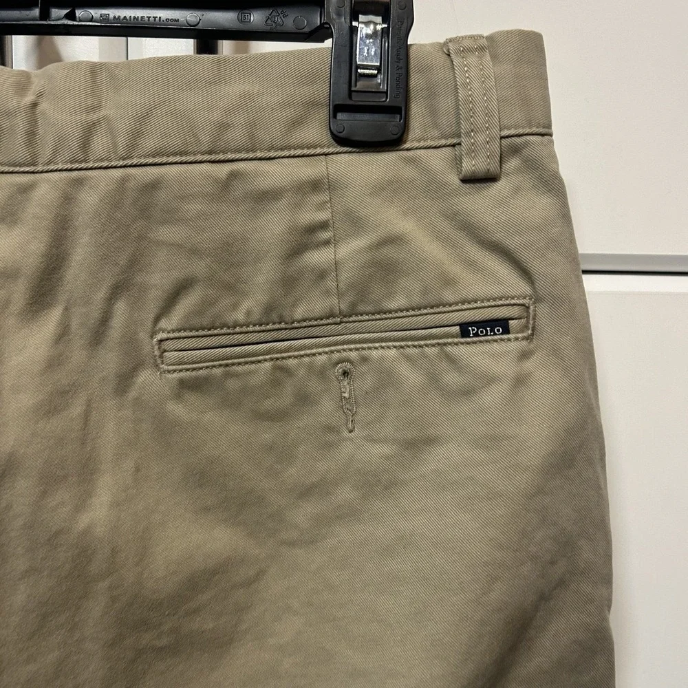 Polo Ralph Lauren Mens Slim Fit Khaki Chino Pants Tan 32/30 Cotton Trousers